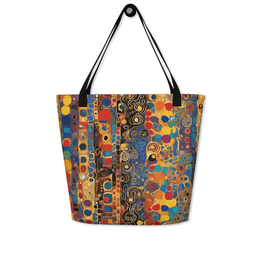 Big printed tote bag with Kadinsky inspired  design product image (4)
