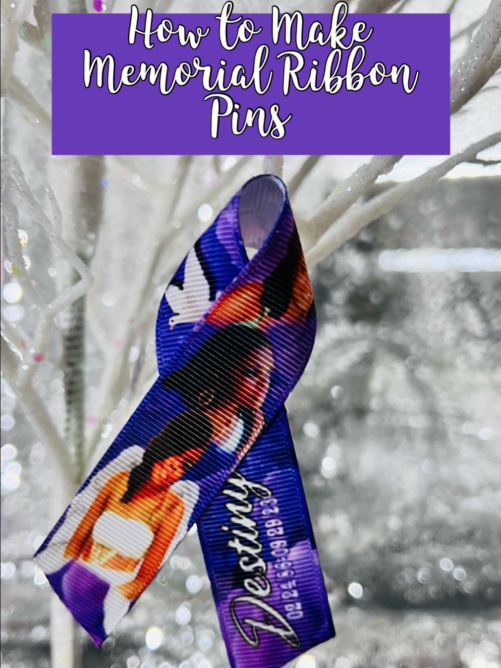 Custom Ribbon Templates for Memorial Bows, Wreaths, Gift Baskets - DIY Playlist Included product image (6)