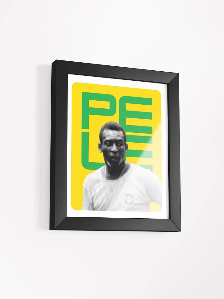 Pele BW Brazil Name Art Framed Print product image (1)