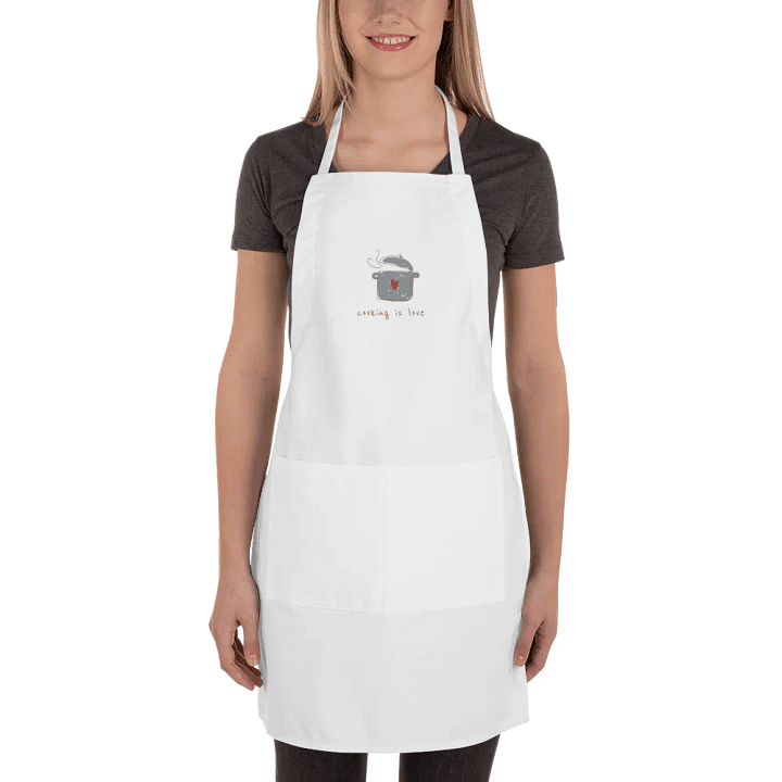 "Cooking is Love" Embroidered Cooking Apron product image (2)