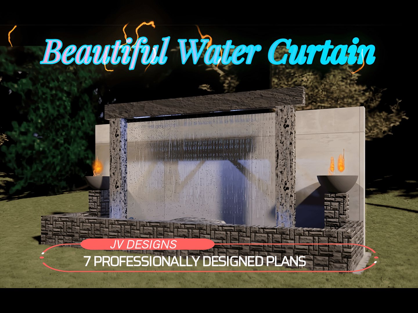 Detailed architectural plans to build your own water feature: 7 professionally designed scaled plans. product image (3)