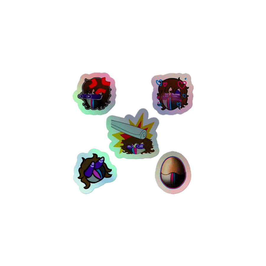 Denny Emotes (Round 1) - Holographic Stickers product image (1)