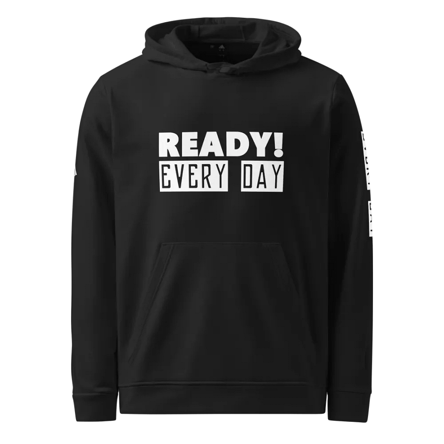 Ready! Every Day - White - Minimal | Fleece Hoodie | Adidas | IronSilkTigerCrane product image (1)