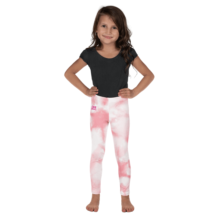 🎨Girls’ | Little Kids | Cape Cuties by BRN.2C.C.™| Leggings 💫| Pink Logo on Pink Tie-Dye product image (1)