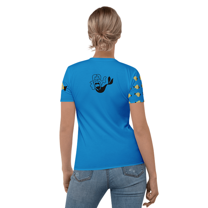 Fish style (art by Dina R.) acrylic painting picture - Womens Crew Neck T-Shirt product image (1)