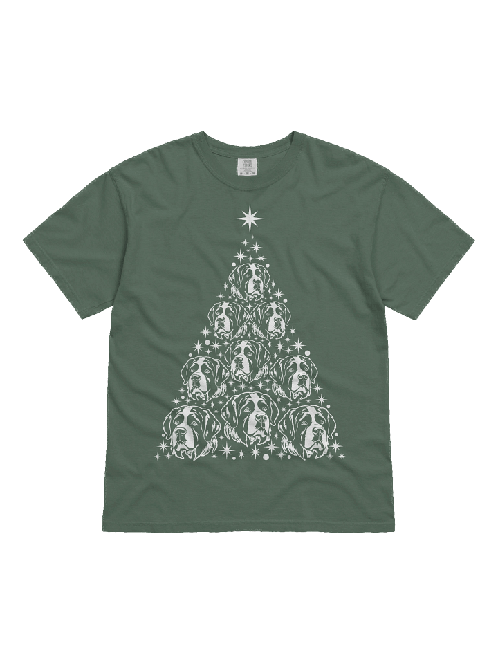 Saint Bernard Christmas Tree T-Shirt product image (21)
