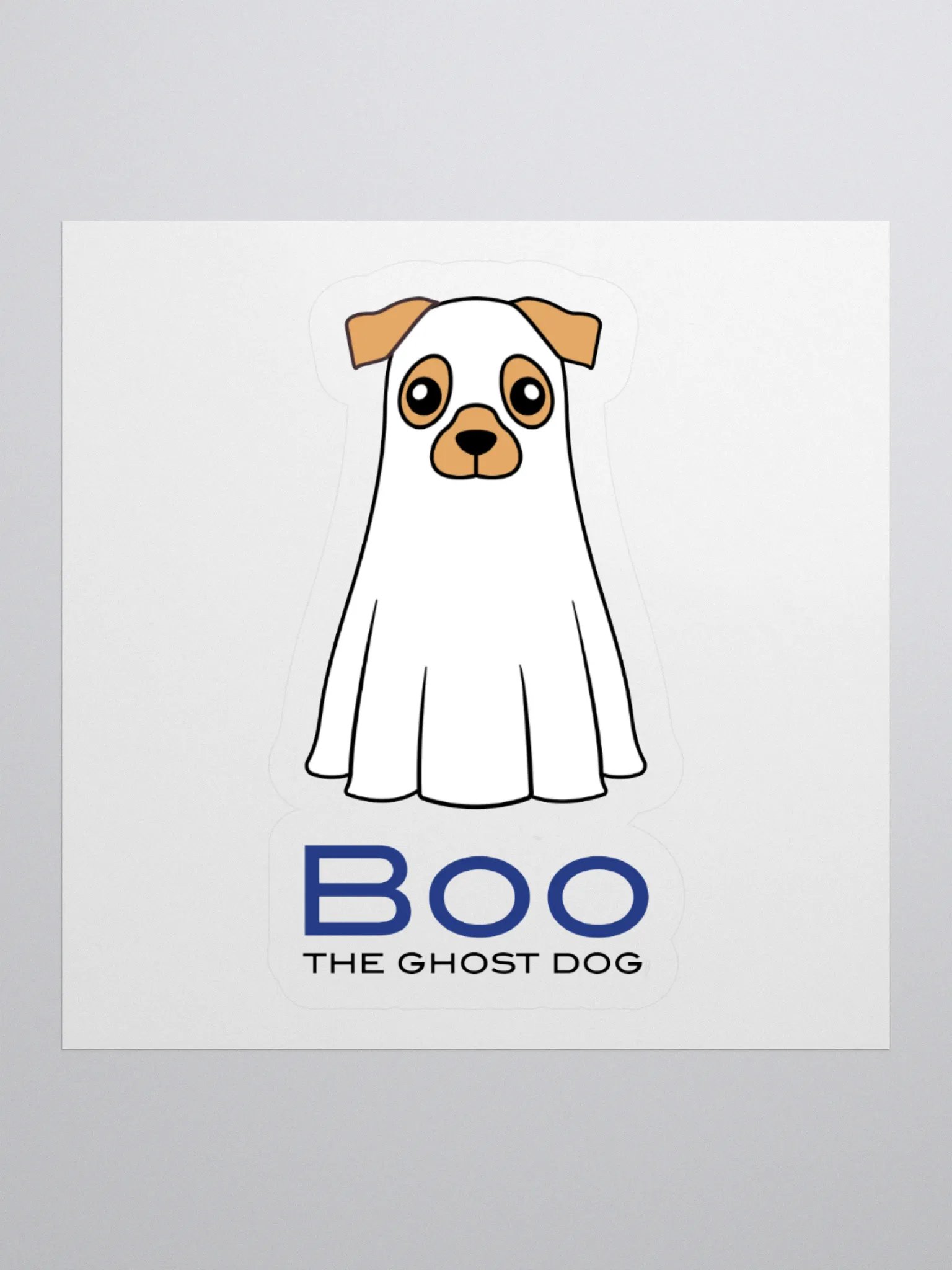 Boo The Ghost Dog Kiss Cut Stickers product image (1)