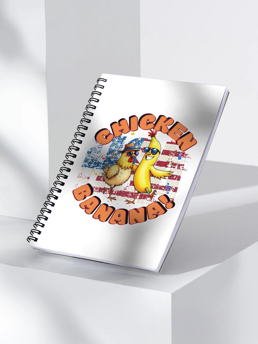 Chicken Banana USA Flag Spiral Notebook product image (3)