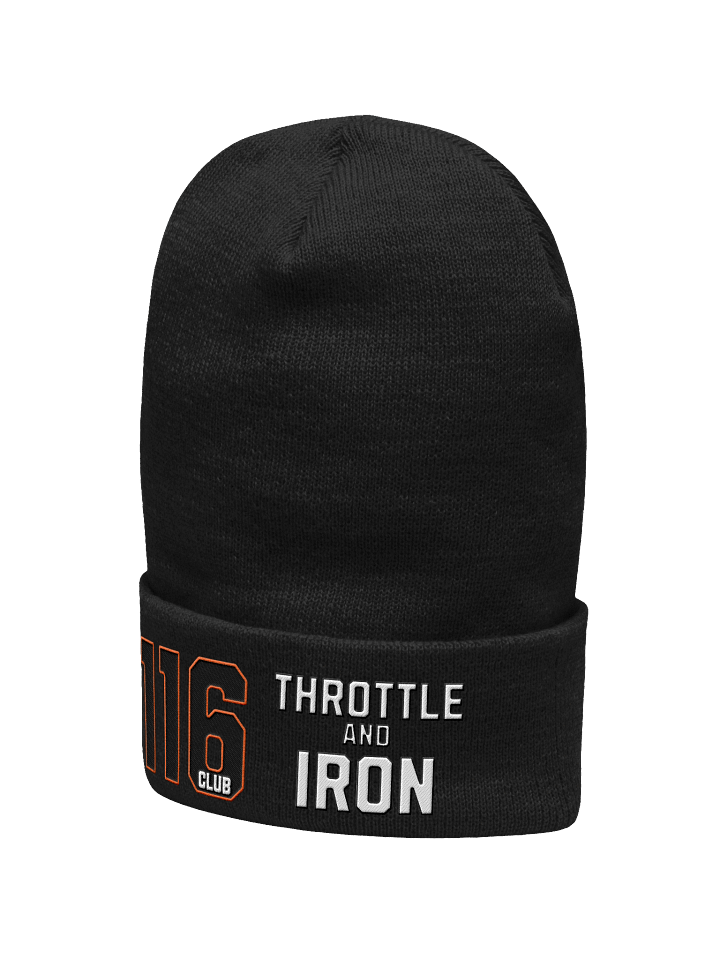 116 Club Throttle & Iron Cuffed Beanie – Yupoong 1501KC product image (2)