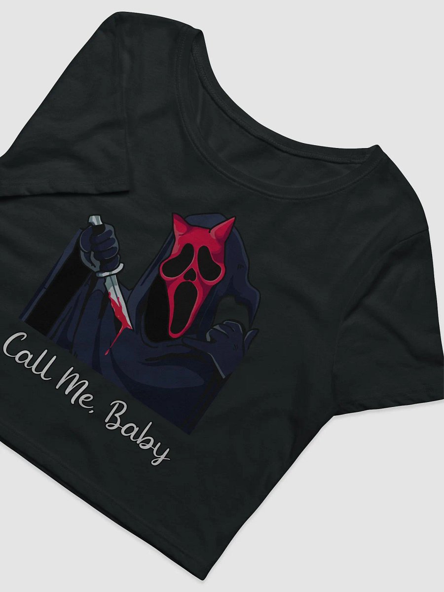 Ghost Face Phone Call Women's Crop Tee product image (3)