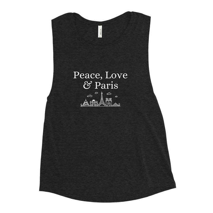 Peace, Love and Paris with Monuments Women's Flowy Muscle Tank product image (4)