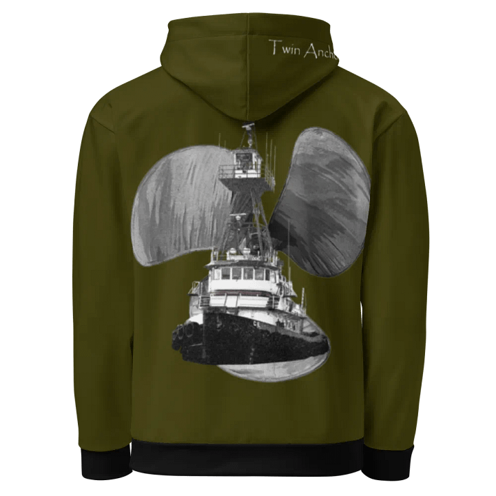 Green Three blade prop Tug CE Hoodie product image (1)