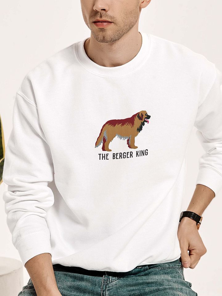 The Berger King Sweatshirt (Embroidered) of a Leonberger product image (2)