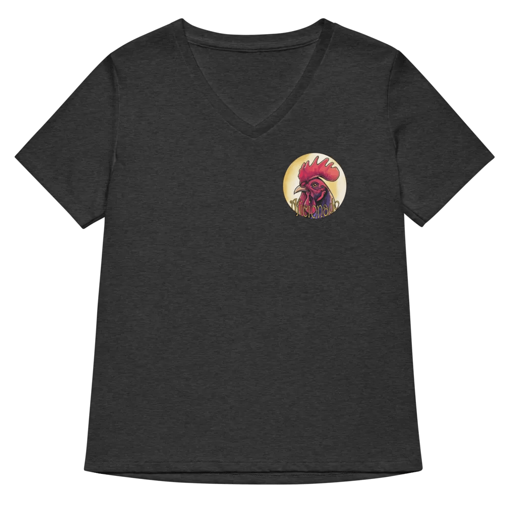 Back Print V-Neck women's cock aficionado T-shirt product image (40)