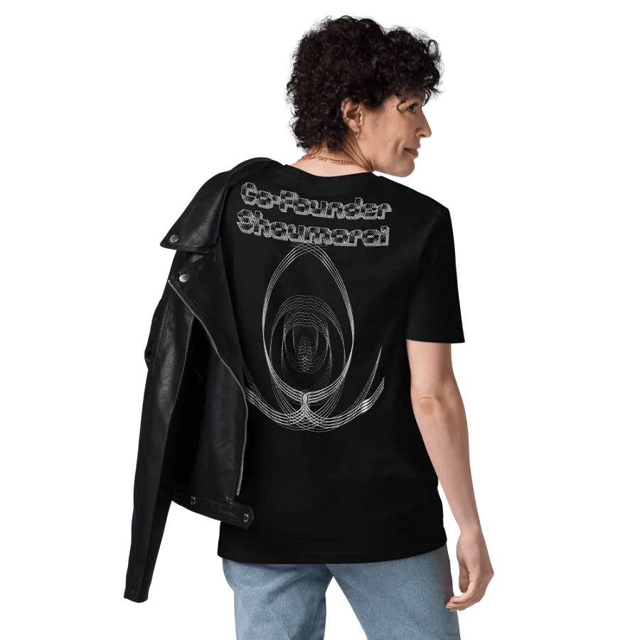 Organic Cotton T-Shirt - Embroidered - Co Founder Shaumarai - White HApex Gear White Logo product image (10)