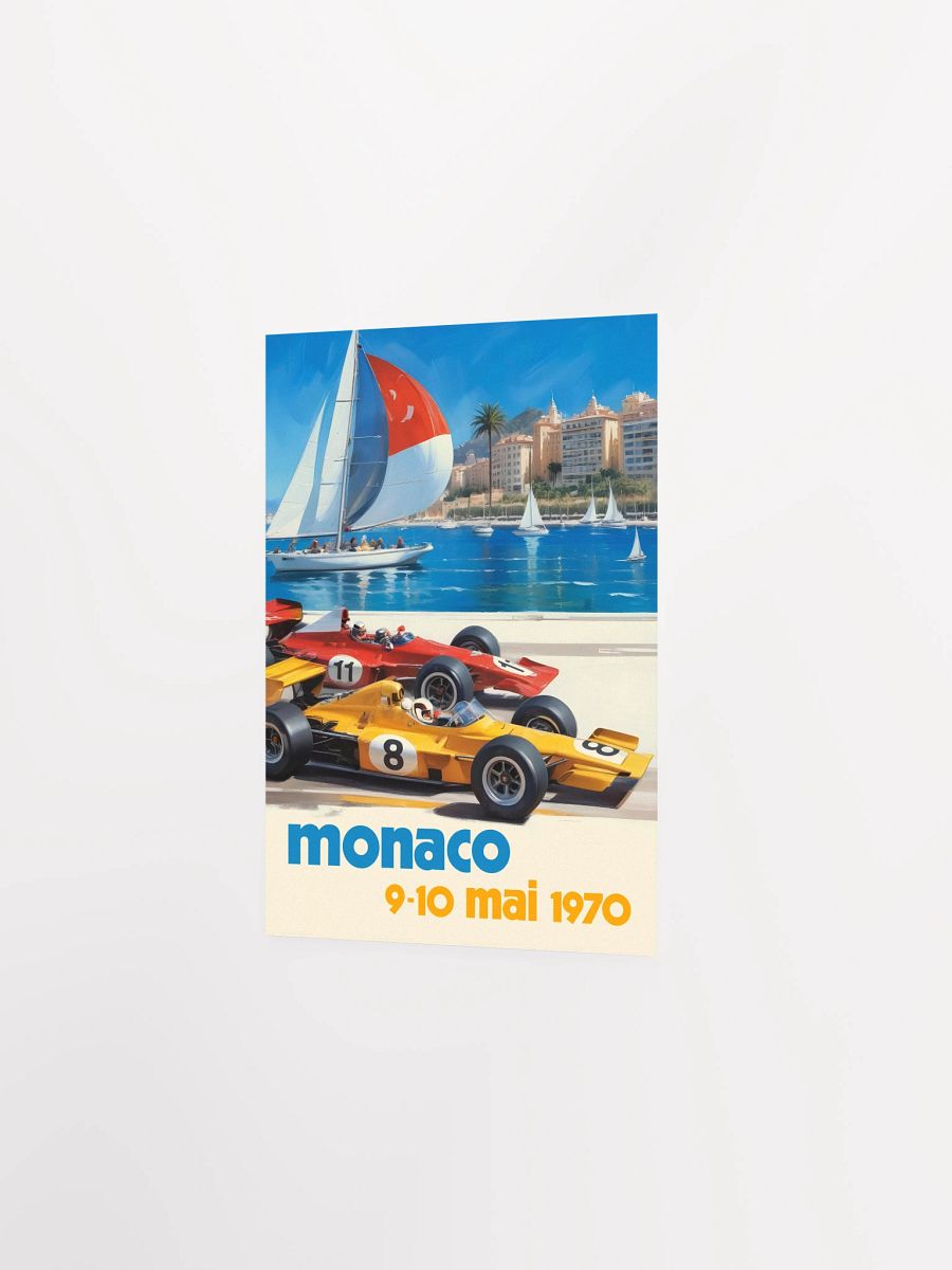 Monaco Grand Prix 1970 Poster — Vintage F1 Racing Wall Art, Retro Motorsport Print product image (7)