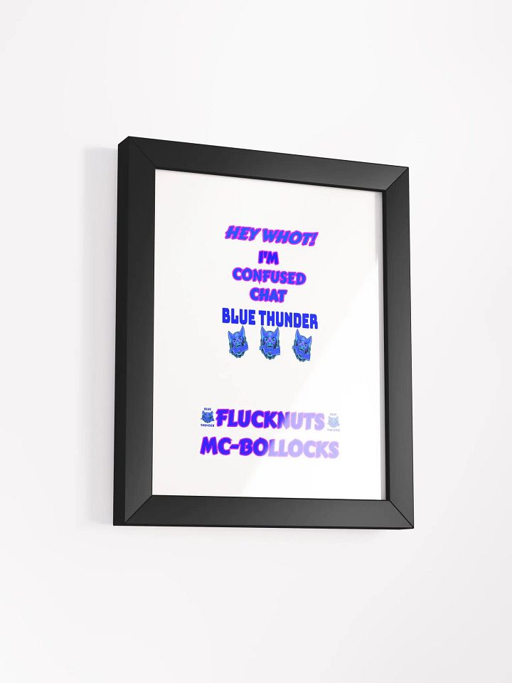Whimsical Distorted Chat Framed Poster product image (2)