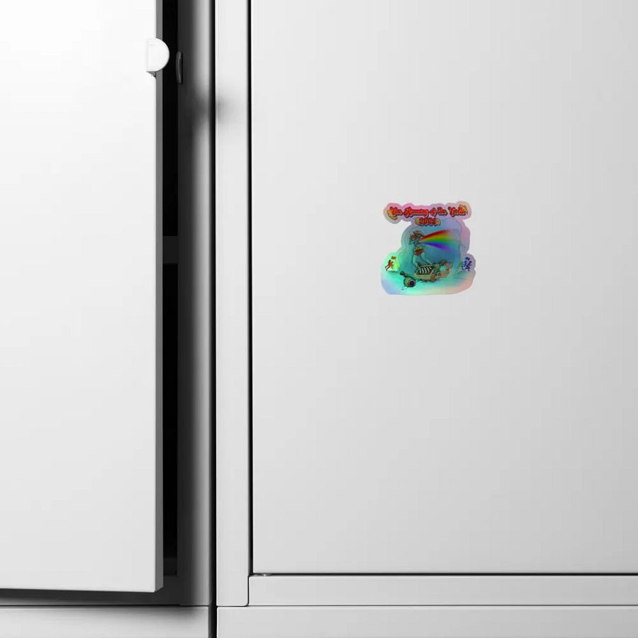 Running of the Trolls Rainbow Holographic Sticker product image (4)