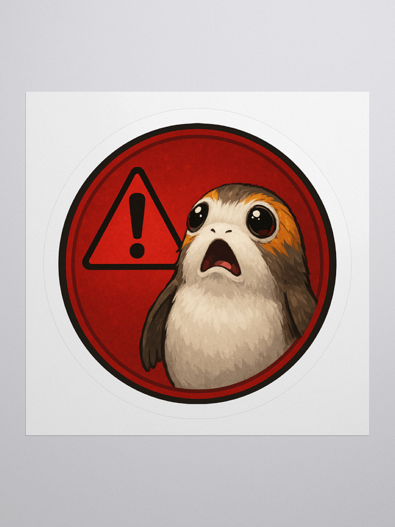 Porg Alert Sticker