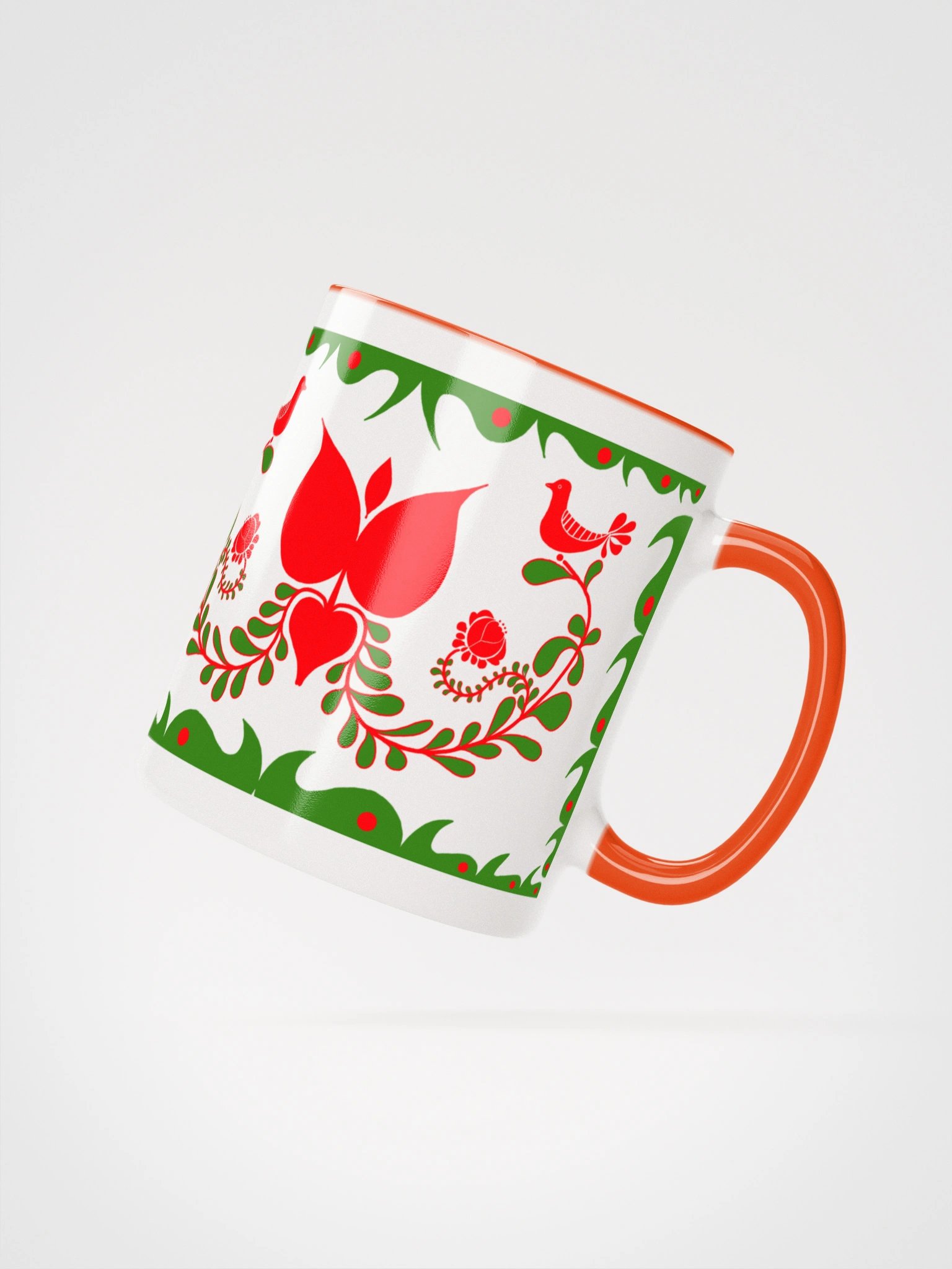 Hungarian Festive Folk Art Ceramic Mug product image (2)
