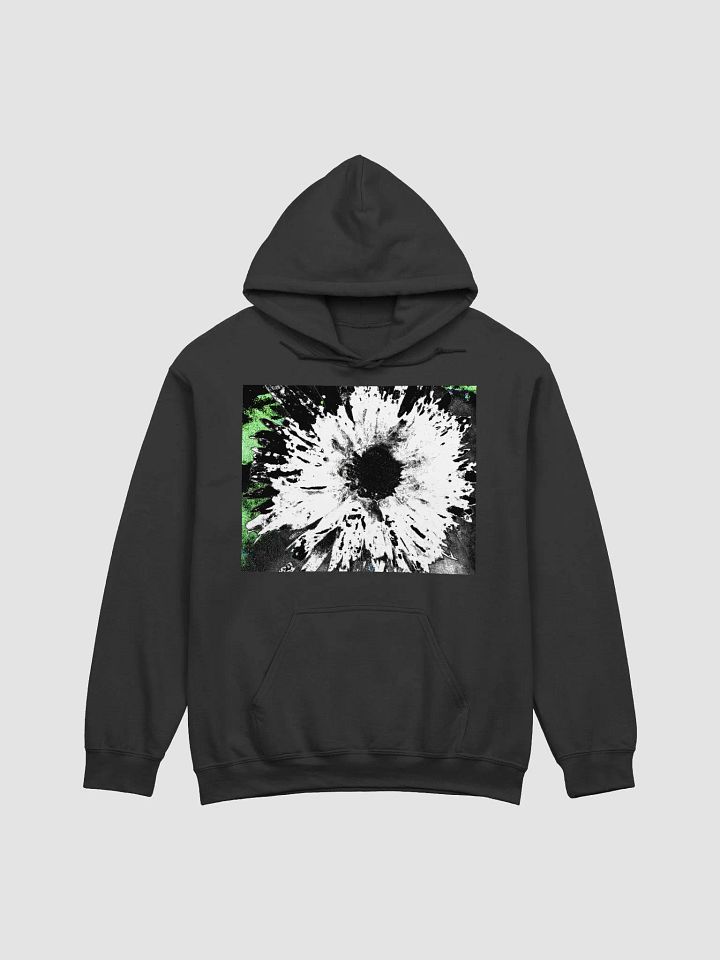 Abstract Distressed Daisy on a Green and Black Distressed Background Women's Classic Hoodie product image (1)