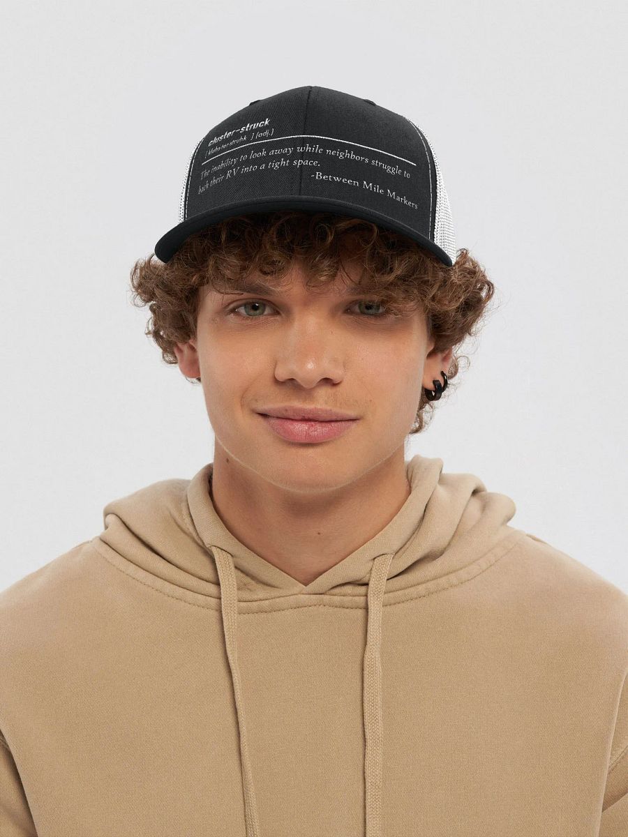 Cluster-Struck trucker hat with white lettering product image (23)