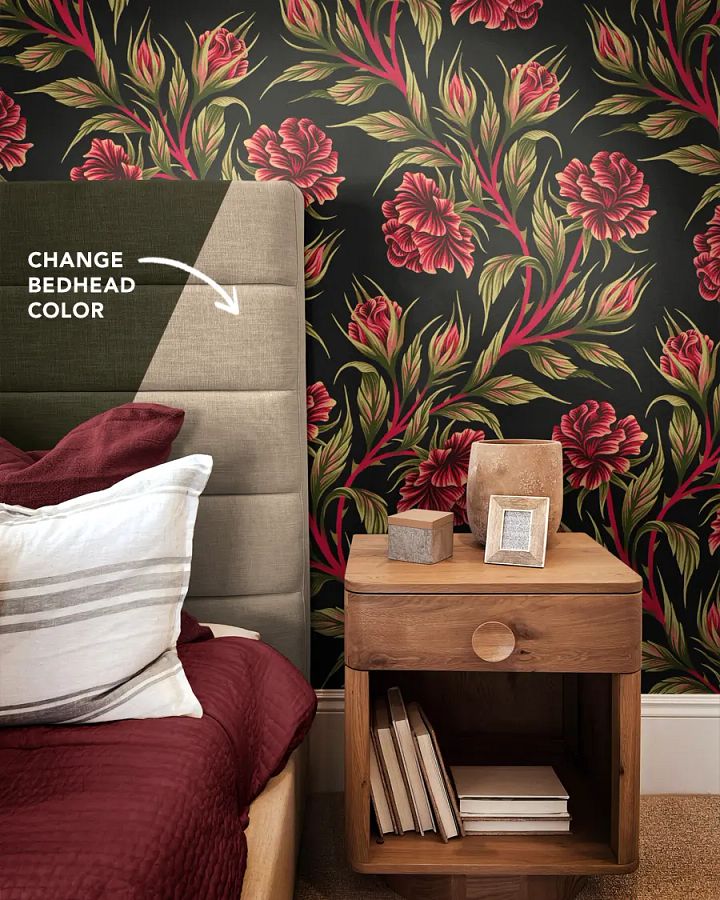 Wallpaper Mockup - Bedside with Wooden Table product image (2)