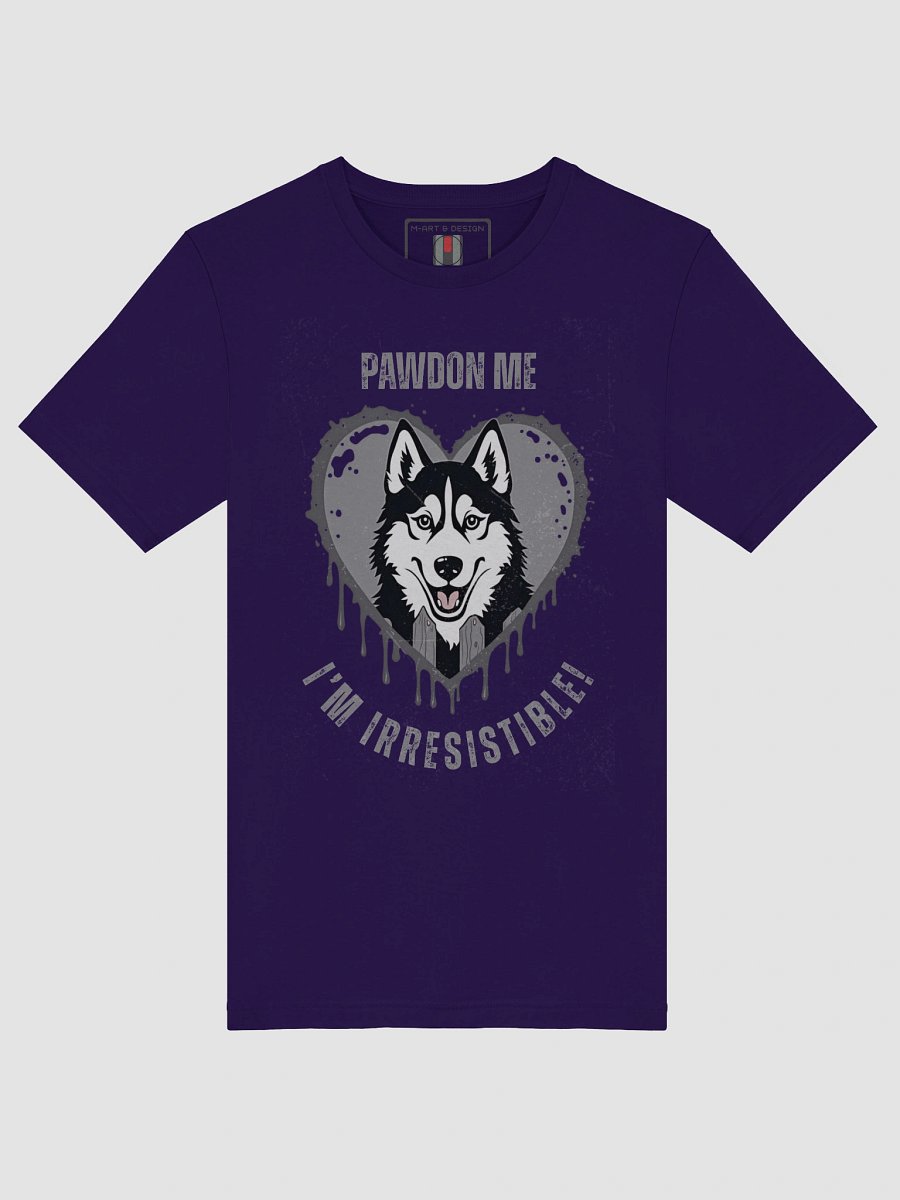 Funny Husky T-Shirt, Cute Dog Pun "Pawdon Me" Tee product image (47)