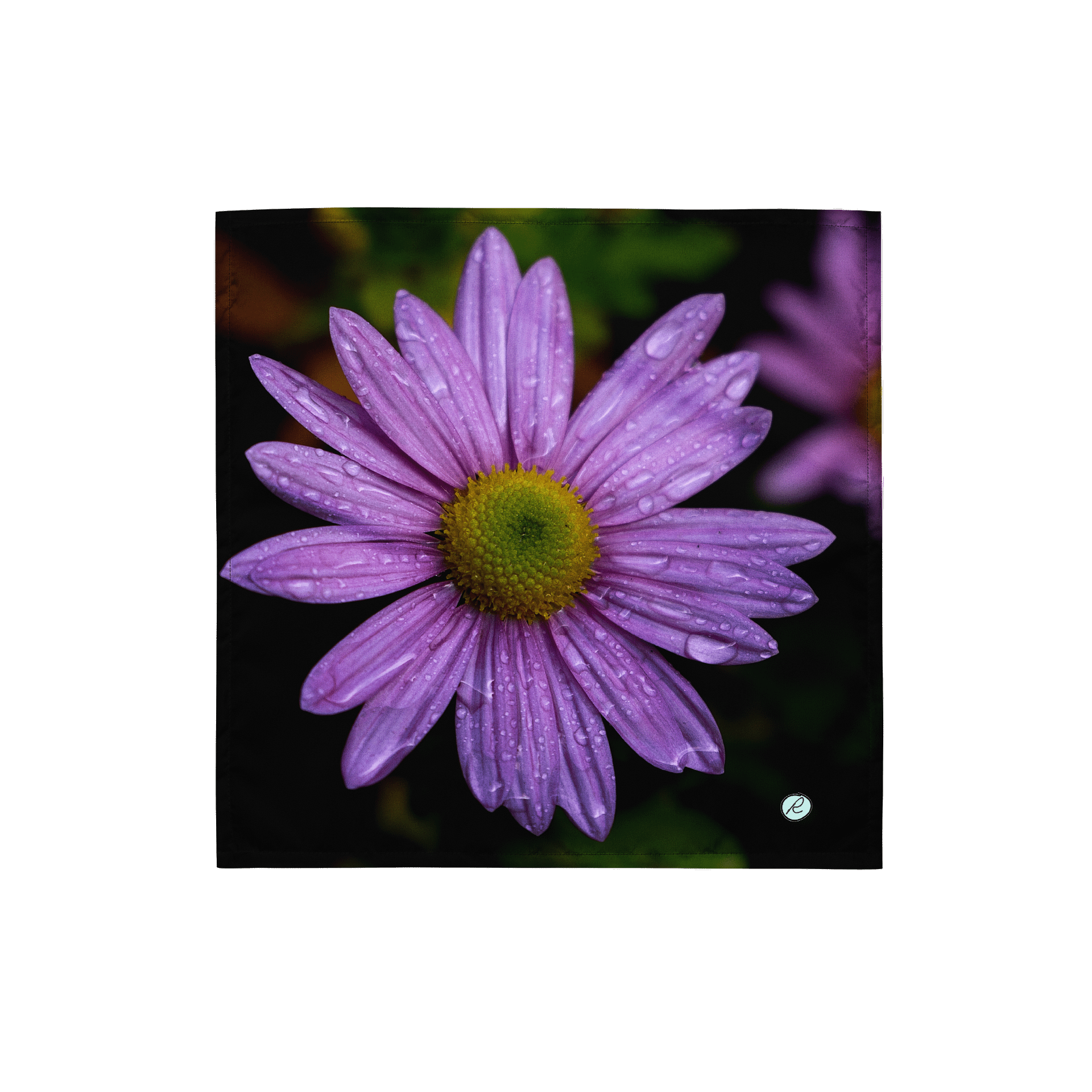 Bandana Tuch - Rosa Blüte mit Tautropfen product image (2)