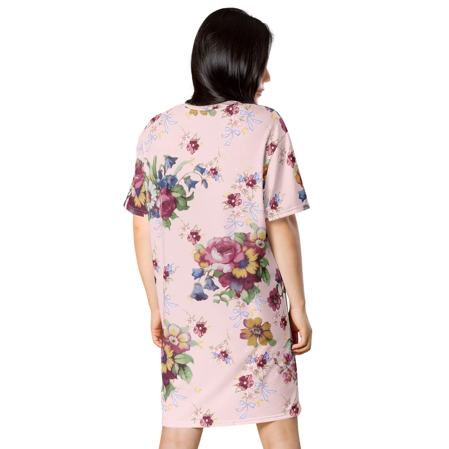 Vintage Floral Woman's Dress T-Shirt | Pink Blossom Everyday Apparel product image (5)