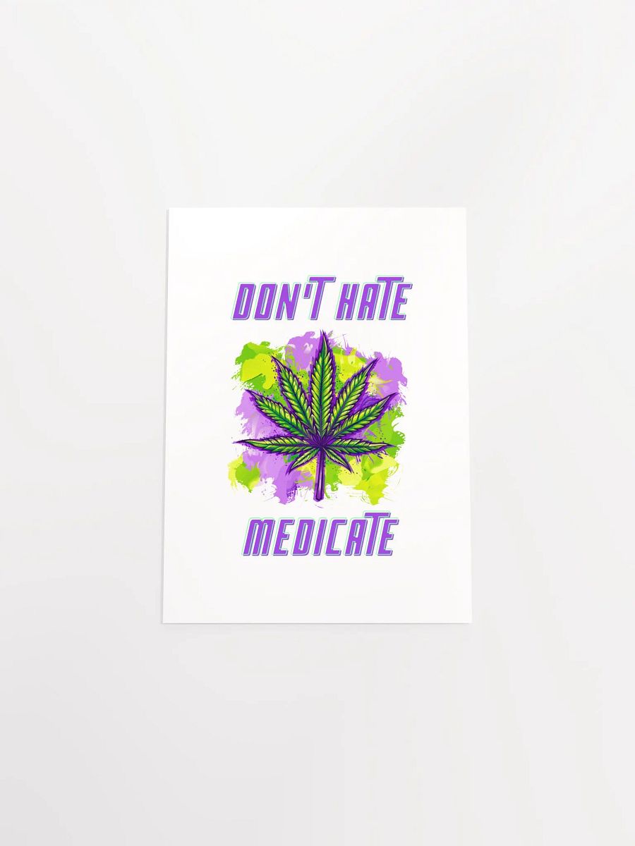 Medicate with Art: Cannabis Leaf Poster product image (4)