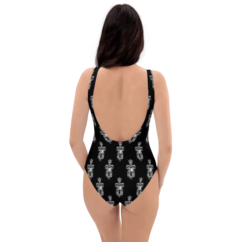 Black and White Logo One Piece Swimsuit - POA product image (5)