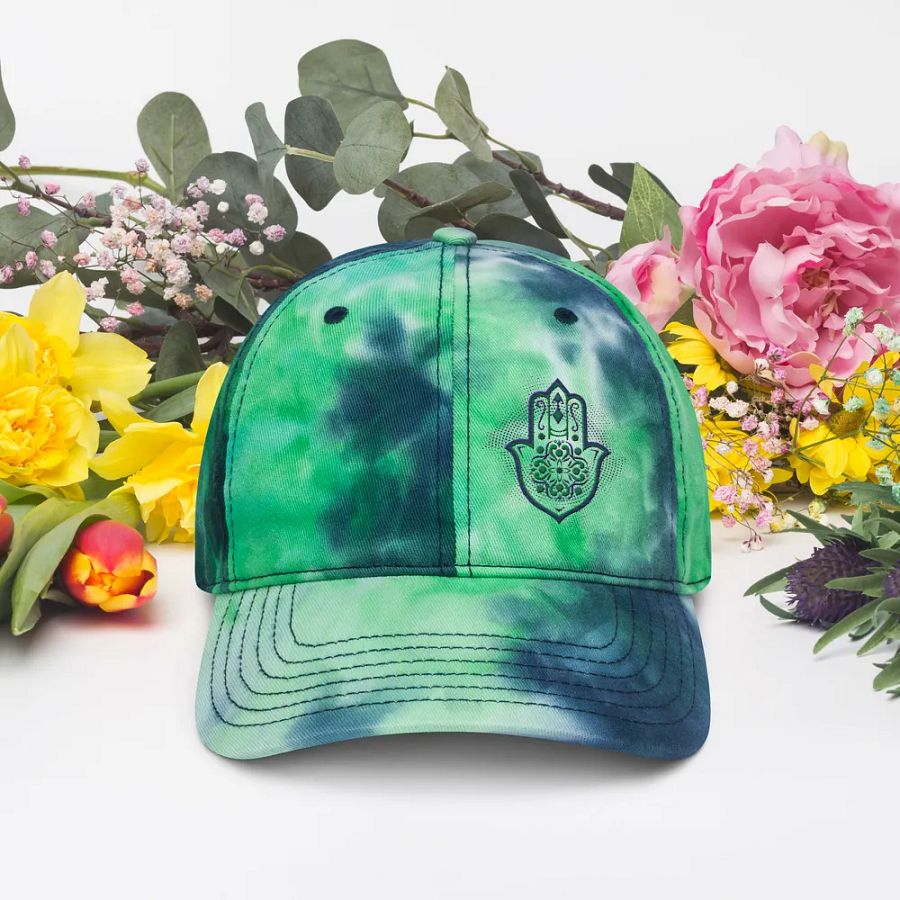 Hamsa Harmony Tie-Dye Dad Hat product image (4)