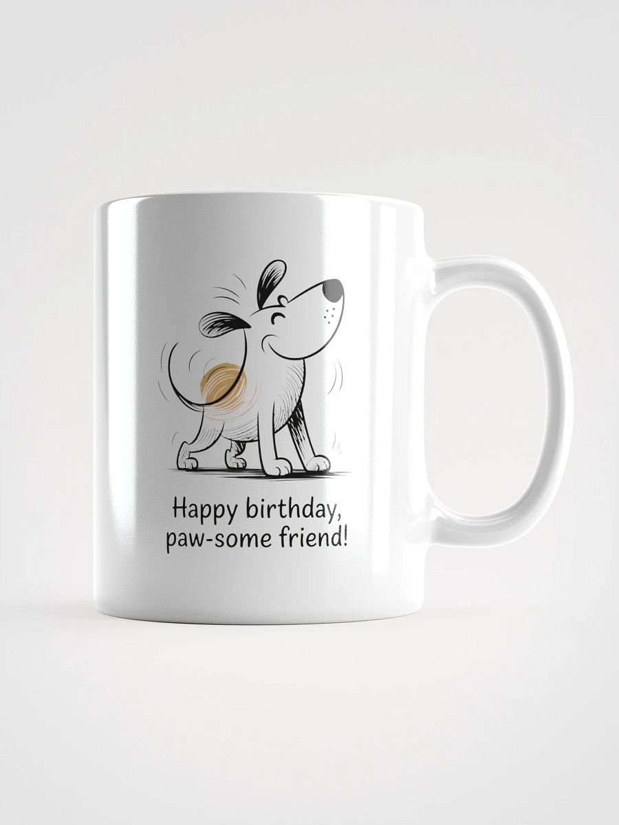 Happy Birthday Paw-some Friend Mug | Dog Lover Gift Mug product image (1)