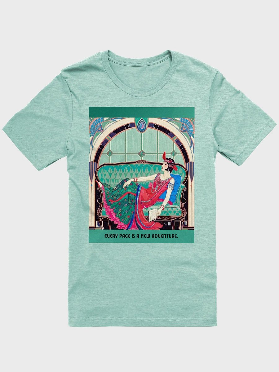 Every Page is a New Adventure 1920s Flapper Woman Reading - T-Shirt product image (2)