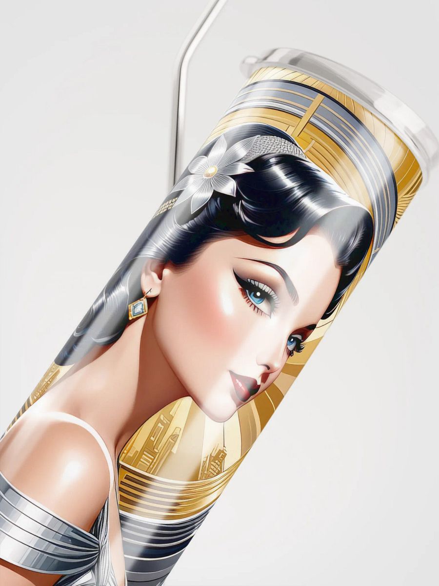 Art Deco Flapper Girl 20 oz Skinny Stainless Steel Tumbler - v4 product image (3)