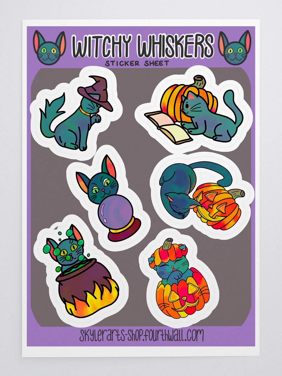 Witchy Whiskers Sticker Sheet product image (3)