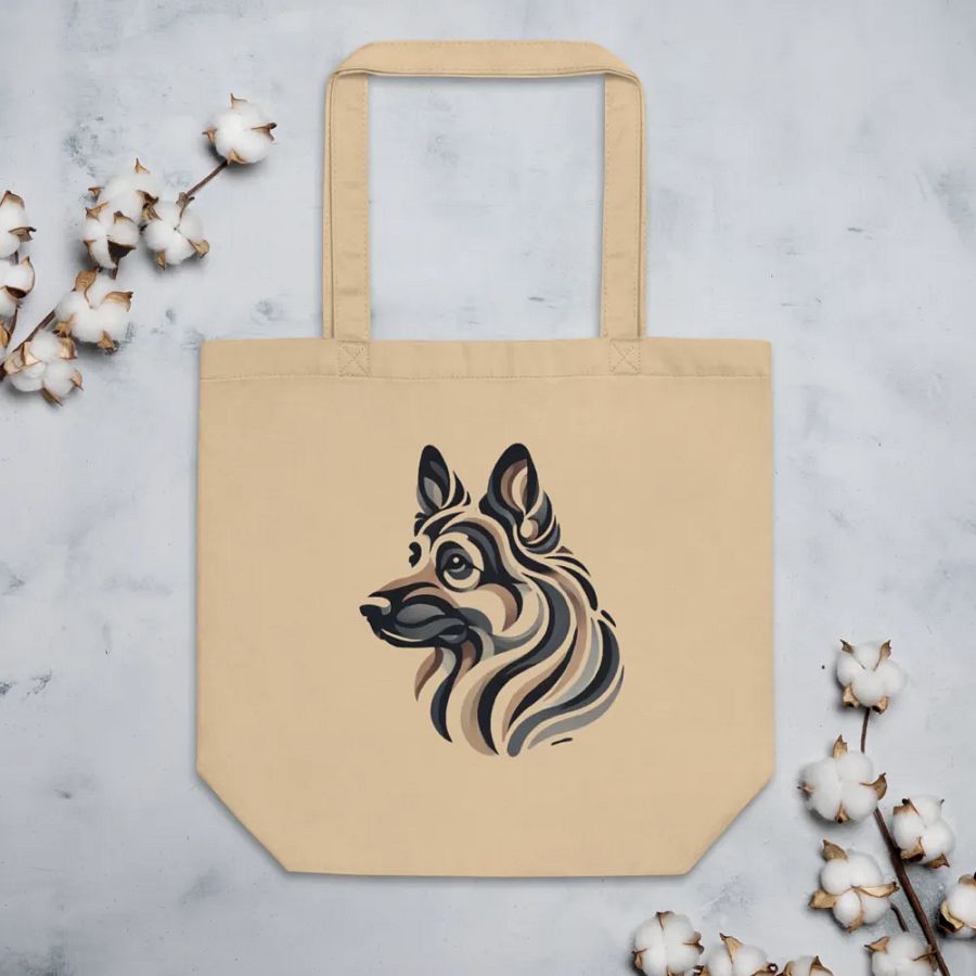 Eco-Friendly German Shepherd Art Tote Bag product image (4)
