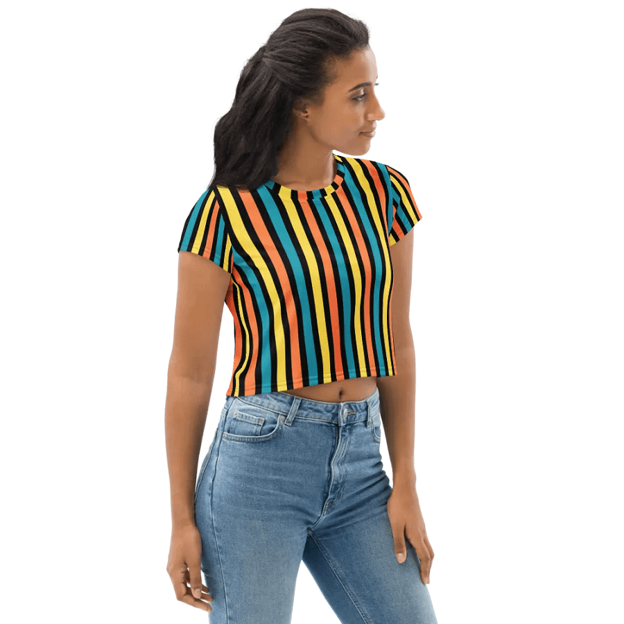 Colorful Stripe Crop Top product image (11)