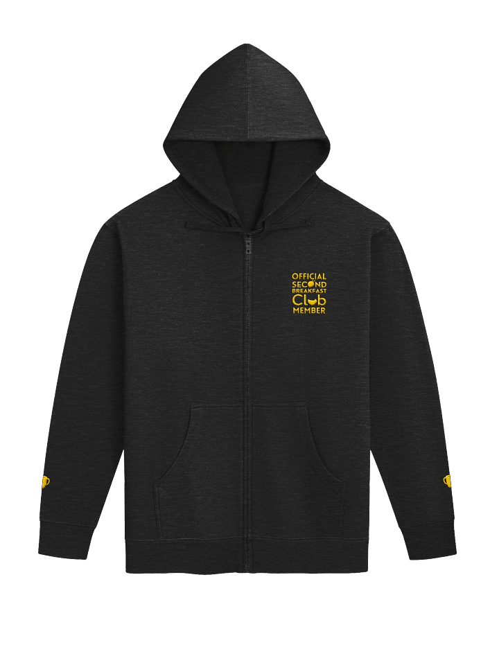 Embroidered Club Member Heather Grey Zip Hoodie product image (1)