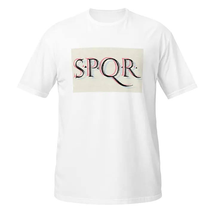 SPQR Roman Senatus Populus Que Romanus, White T-Shirt product image (1)