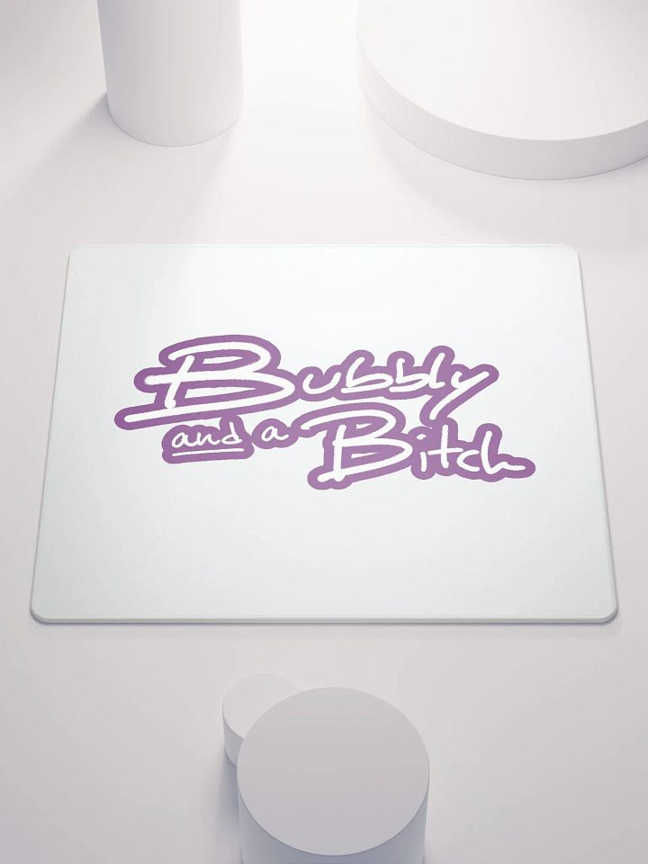 Bubbly and a B*tch (lined design, #763D7D) mouse pad product image (1)