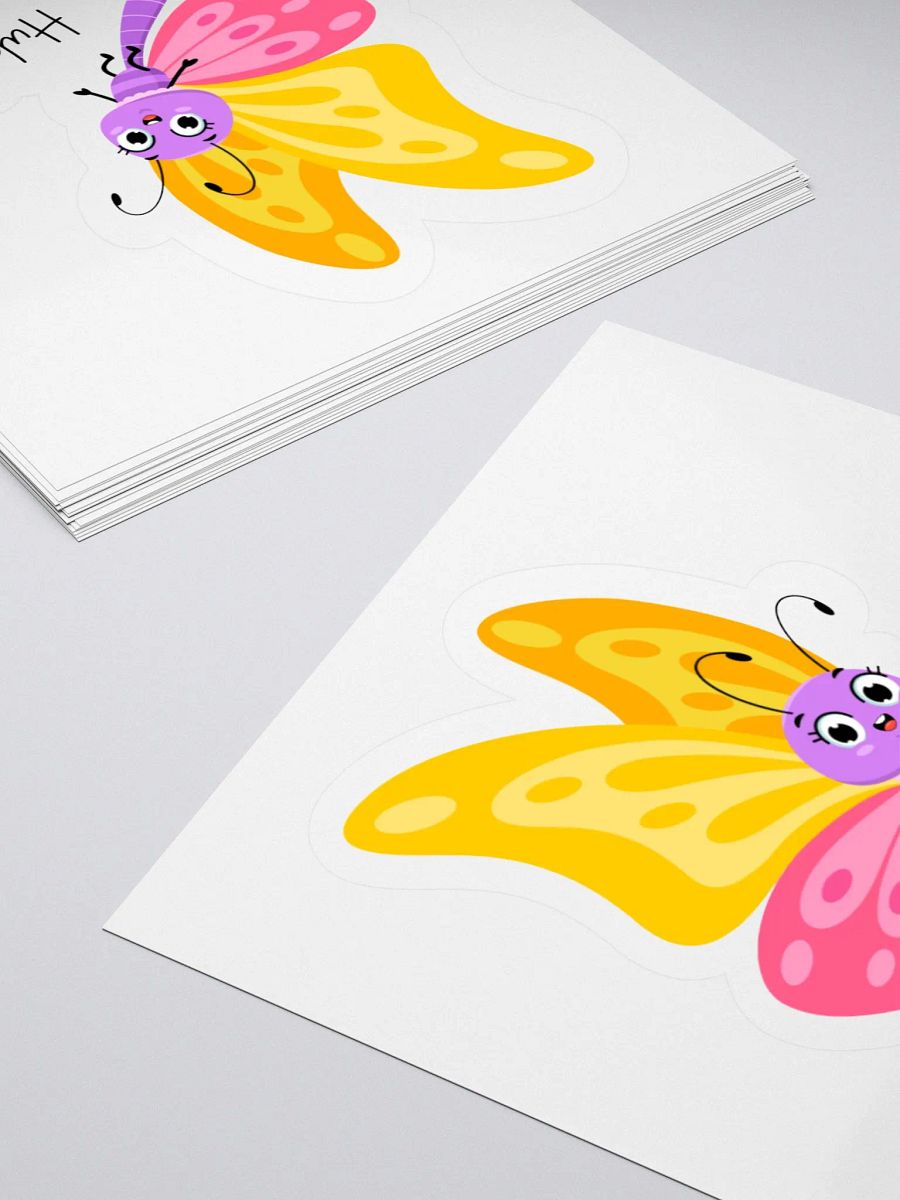 Shocked Butterfly Kiss Cut Sticker product image (4)