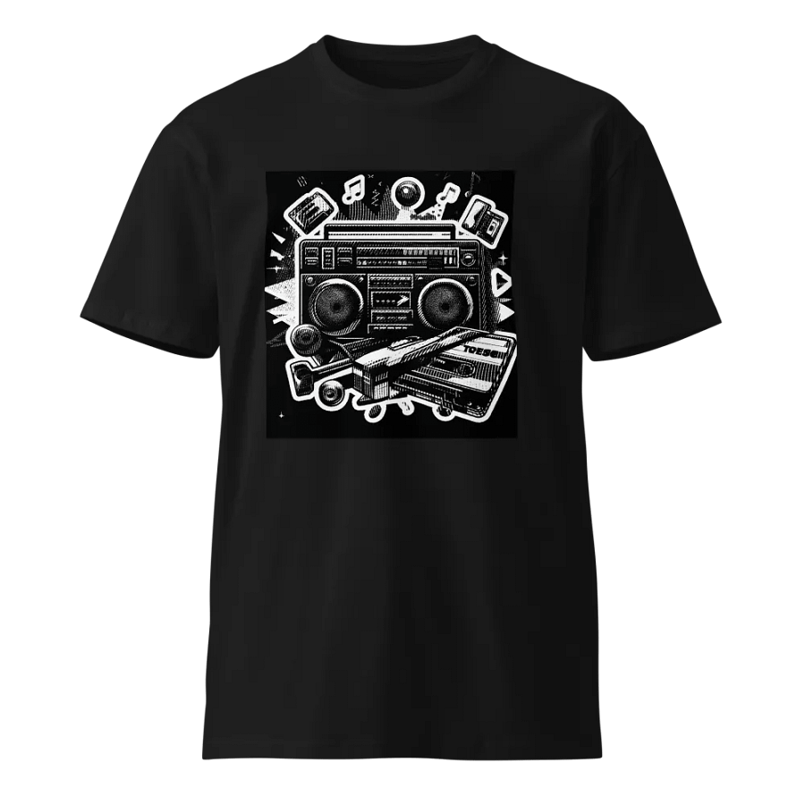 Retro Boombox Monochrome T-Shirt product image (1)