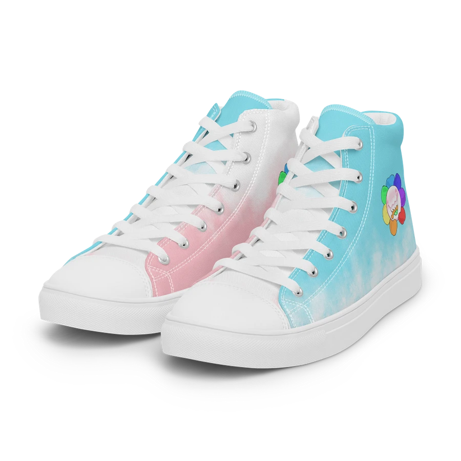 Pastel Blue, Pink and White Flower Sneakers product image (32)