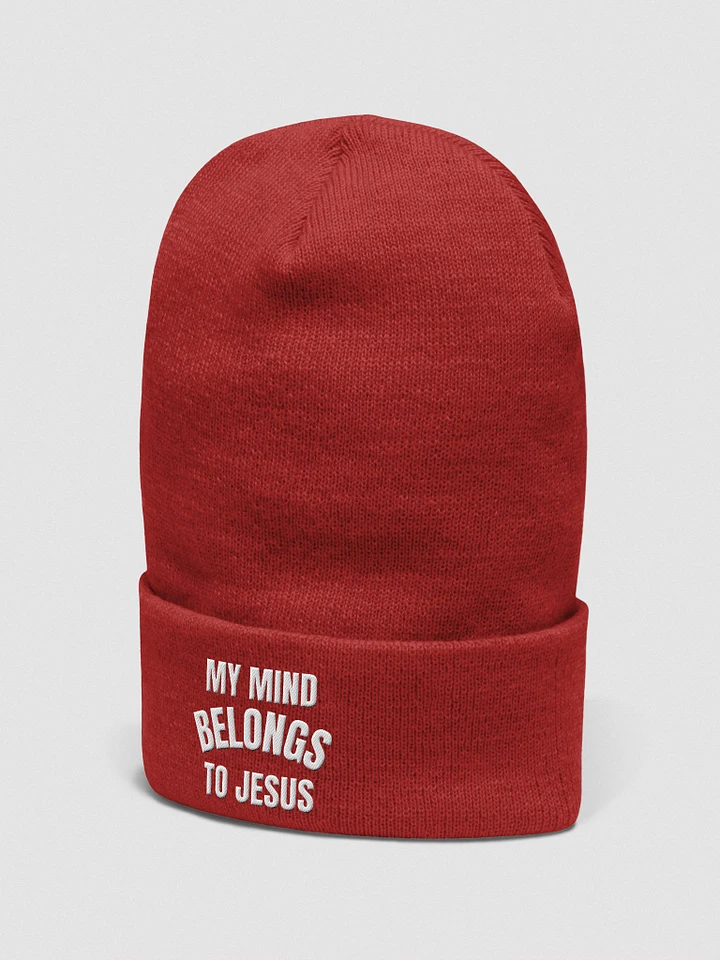 My Mind Belongs To Jesus Beanie (White Thread) product image (32)