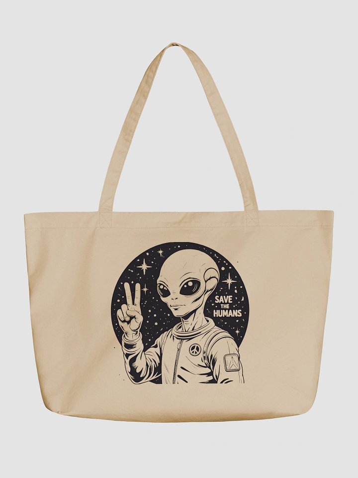 Save the Humans Alien Tote product image (1)