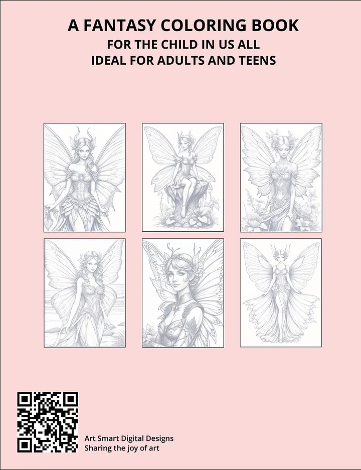 FREE Sample Pages from Fairies Coloring Pages for Adults and Teens product image (2)