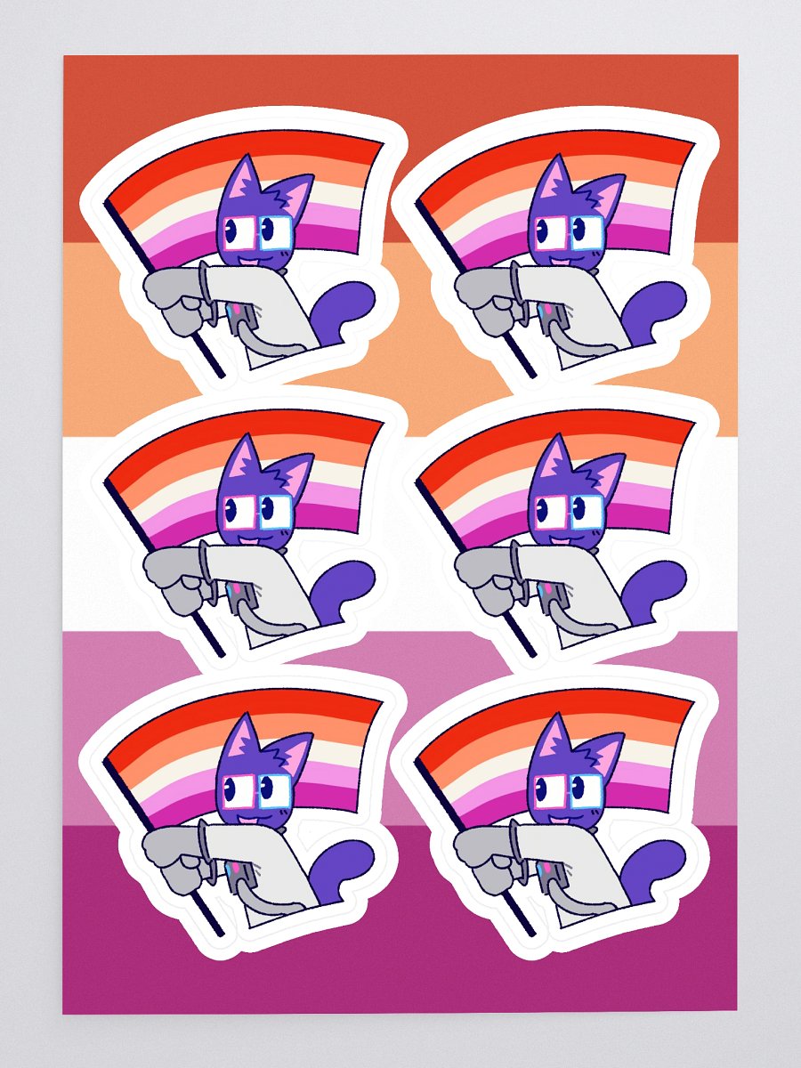 lesbian pride kaykay sticker sheet product image (3)