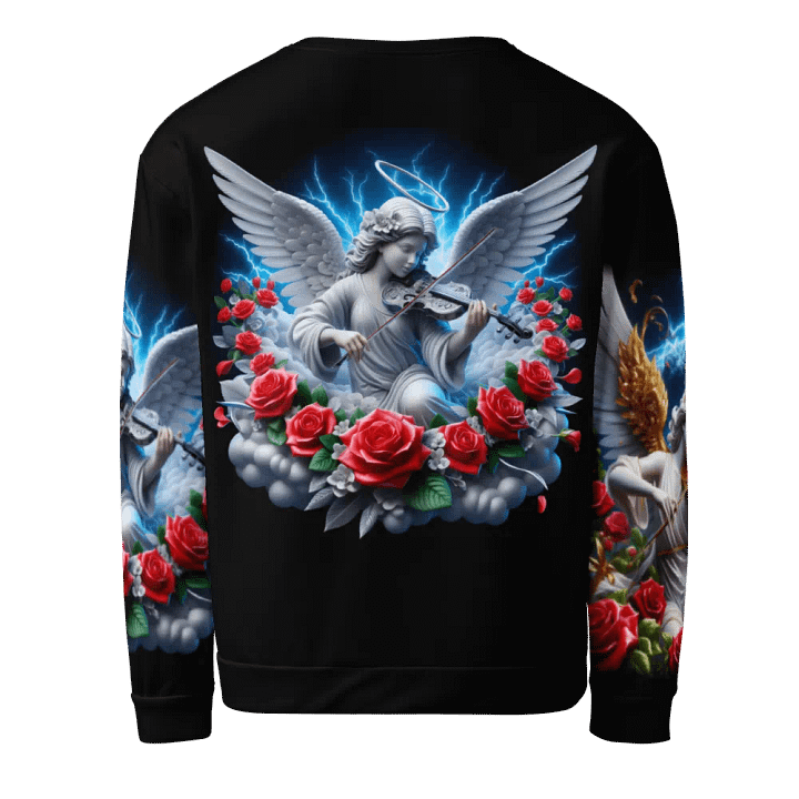 Angels making Music with a Violin - All-Over Unisex Sweatshirt #39 product image (2)